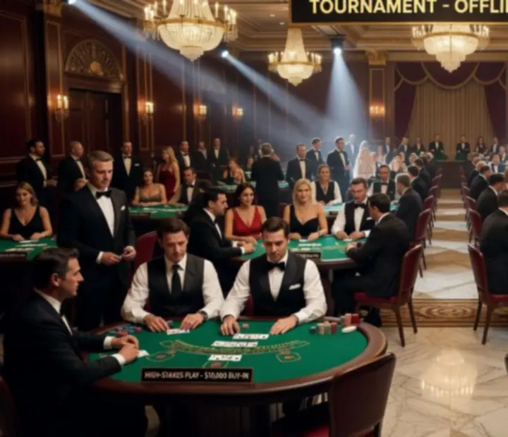 Világszínvonalú blackjack versenyeknek otthont adó terem